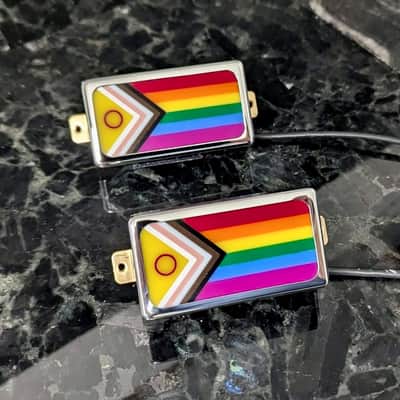 Elysian Pickups Valkyrie A5 Rare Pride Flag Rainbow Humbucker Set image 2