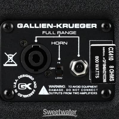 Gallien-Krueger CX410 800-Watt 4x10" 8 Ohm Bass Cabinet 2010s - Black image 3