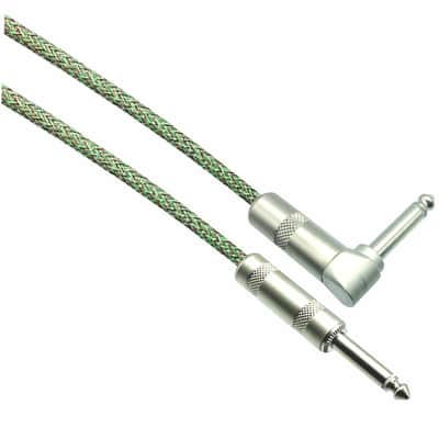 JUNGLE Designer Series Guitar Cables  - 1/4" Straight to Right Angle - 2 ft. image 1