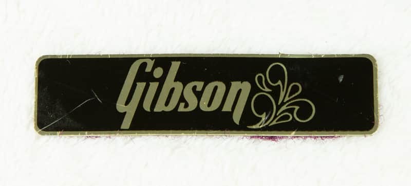RARE 1970s Gibson Purple Lined Case Name Plate / Badge image 1