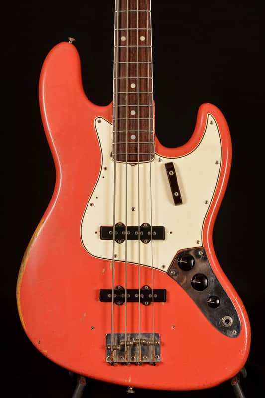 Fender Jazz Bass 1966 Fiesta Red w. OHSC image 1