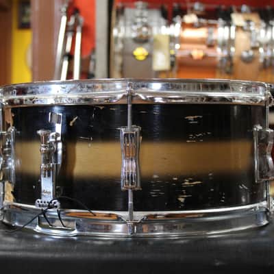 1962 Ludwig Pioneer 6.5x14 Snare Drum in Black & Gold Duco image 4