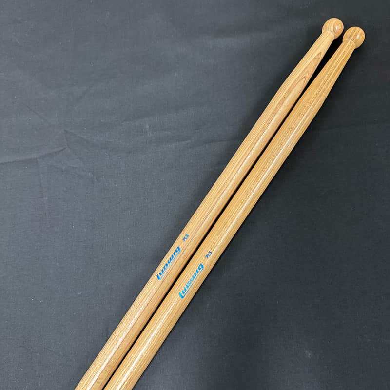 VINTAGE Ludwig PLS Marching Snare Drum Sticks, 1970s Blue Ink Label -EXCELLENT image 1