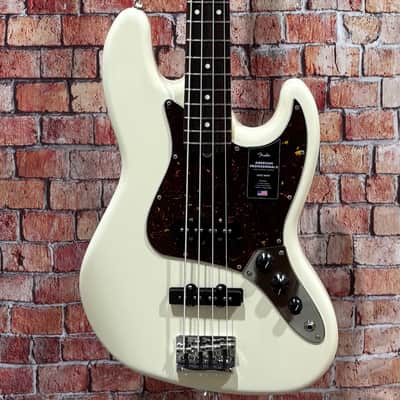 Fender American Pro II Jazz Bass - Olympic White, RW, w/Case image 2