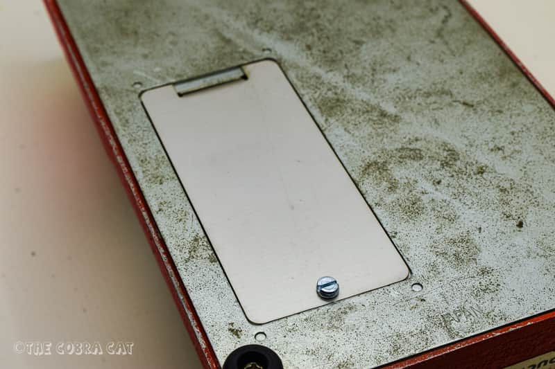 The Cobra Cat Stainless steel battery cover for Univox Super-Fuzz U-1095 guitar pedal image 1