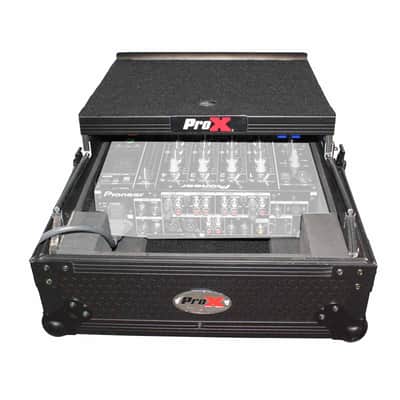 Pro-X XS-M12LTBL Black FInish 12" Universal Mixer Case W/ Laptop Glide Shelf image 3