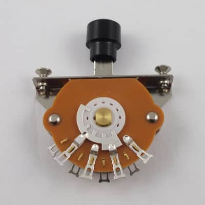 3 Way Oak Grigsby style Selector Switch + Black Barrel Tip for USA/Mex Telecaster