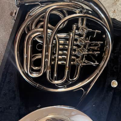 Silver Double French horn with detachable bell image 6