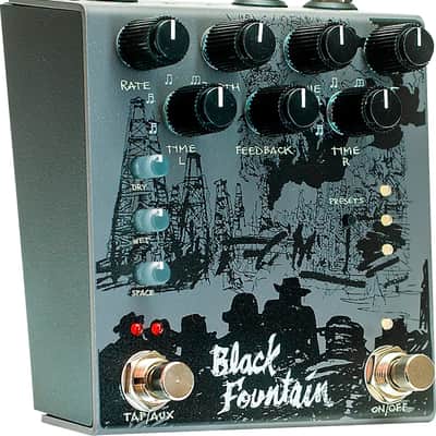 Old Blood Noise Endeavors Black Fountain Stereo Delay Effects Pedal, Slate image 2