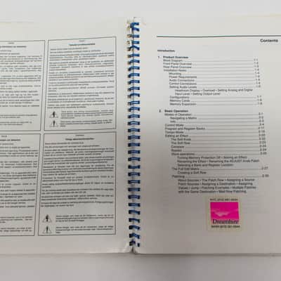 Lexicon PCM 80 Digital Effects Processor User Manual & Reference Guide image 3