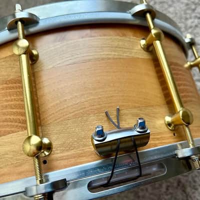Fantastic - Angel Drums Oak/Acacia 6"x14 segmented snare, satin finish, EXTRAS image 3