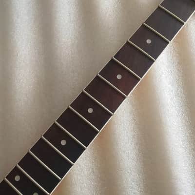 Glossy Yellow Guitar Maple Wood Strat Style Neck, 21 Frets Rosewood Fingerboard image 4