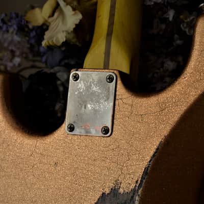 American Fender Stratocaster Custom 2012 Faded Tangerine Sparkle image 19