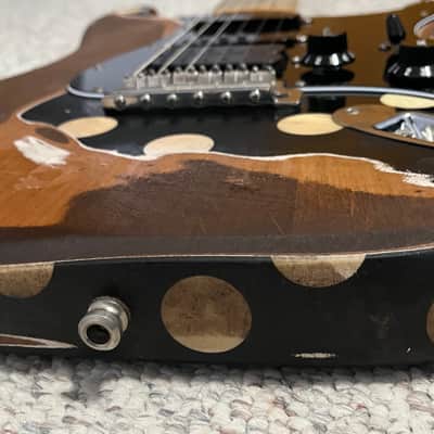 Heavy relic Fender Buddy Guy Artist Series Signature Stratocaster 2018 - Black with Polka Dots with Dimarzio and lace sensor pickup image 13