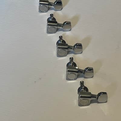 2000's Korean Era Ibanez RG & S Series Chrome Dual Pin Tuning Pegs Tuners 6 In LIne image 3