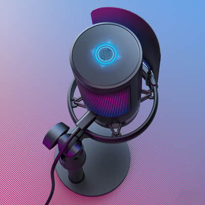 COCONISE Gaming Microphone, USB PC Mic for Podcasts Videos, Streaming, Condenser Mic with Quick Mute, Tripod Stand, Pop Filter, RGB Indicator, Shock Mount, Rotate gain button, Compatible with PS4/5/PC image 3