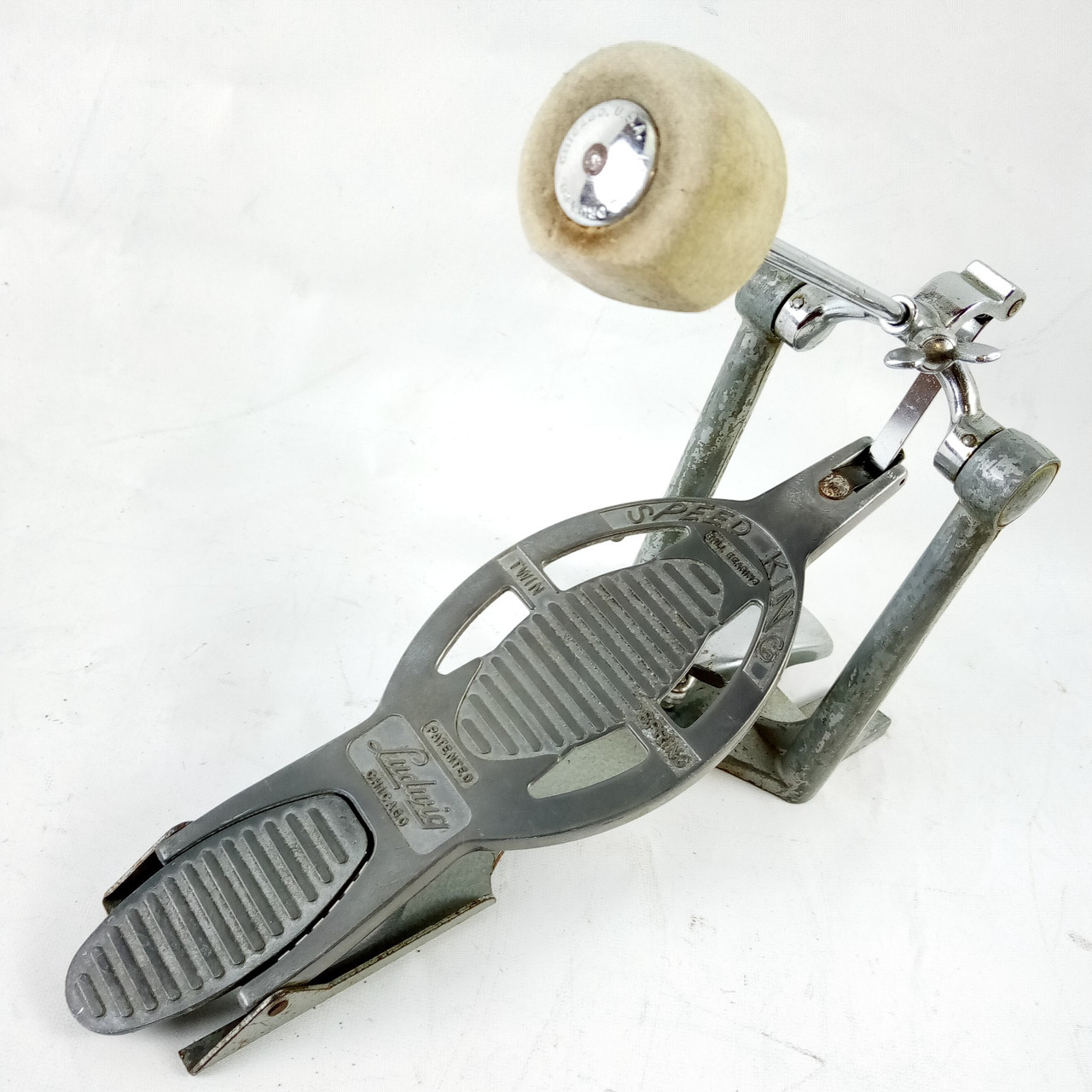 Ludwig Speed King Bass Drum Kick Pedal Twin Spring Chicago Beater Vintage60s USA — main photograph