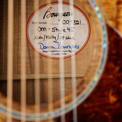 Bourgeois Luthier's Choice OM Style 45 - Koa w/ Holly Bridge & Binding image 15