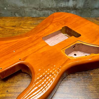 Warmtone CG SSS Strat Style Guitar Body Flamed Maple “Sun” 4.7lbs image 9