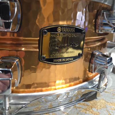 Yamaha SD-655ARH sd655arh Roy Haynes Signature 14x5.5" Hammered Copper Snare Drum 2000s - Copper image 2