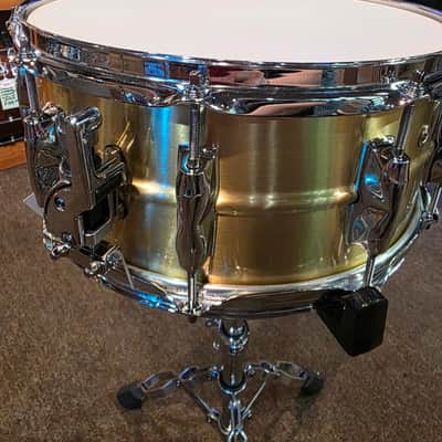 Yamaha Recording Custom 6.5x14 Brass Snare Drum image 1