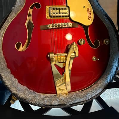 Gretsch 5420TG 50’s Limited Edition CANDY APPLE RED with Gold Hardware Quality USA Upgrades Including TV Jones pickups, wire harness w/ tone & standby switches Grover Imperials, high End Gretsch Bigsby etc. image 2