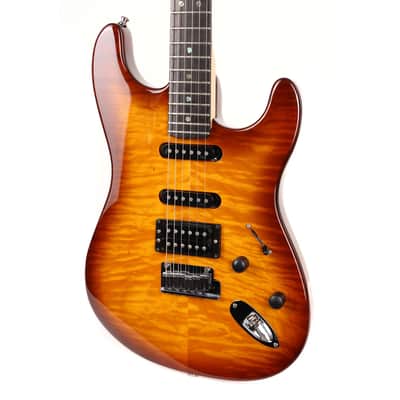 Fender American Deluxe Stratocaster QMT HSS Tobacco Sunburst 2005 image 5