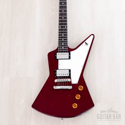 1998 Gibson Explorer '76 Vintage Reissue Clapton Cut Mod Wine Red w/ Case image 2