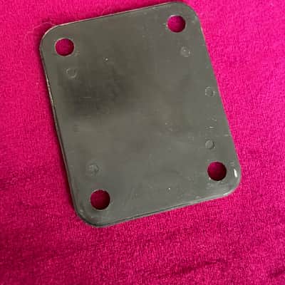 Vintage 1970's Fender Stratocaster Telecaster F Neck Plate with plastic backing image 4