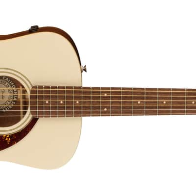 Fender Malibu Player Olympic White Acoustic Electric Guitar image 5