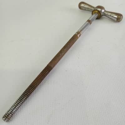 Ludwig 5 3/16" Bass Drum Bow-Tie Tension T-Rod Vintage 30s Nickel USA Bowtie image 2