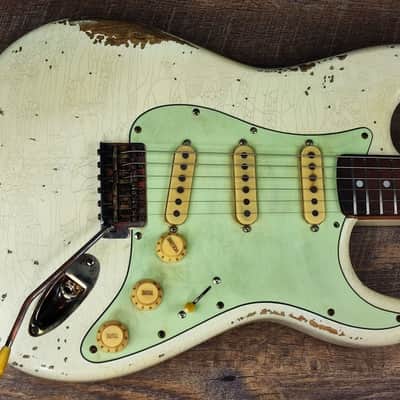 MyDream Partcaster Custom Built - Heavy Relic Aged White Hepcat Serie L image 3