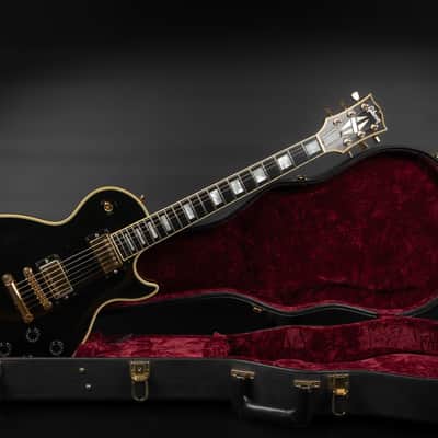 1989 Gibson Les Paul Custom - Ebony | USA Vintage Post Norlin Good Wood Era Bill Lawrence Humbucker HB-R/HB-L Humbucker Pickups Gold Hardware | Case image 2