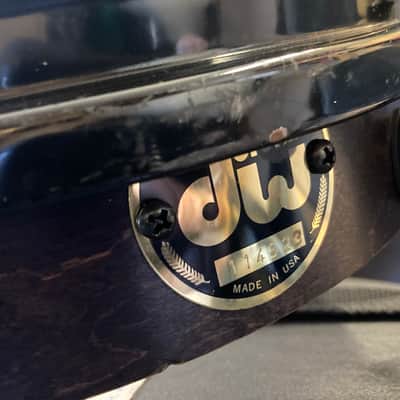 Terry Bozzio's 1998 DW 2x10" Maple Piccolo Tom. Autographed! Walnut Satin Oil image 3