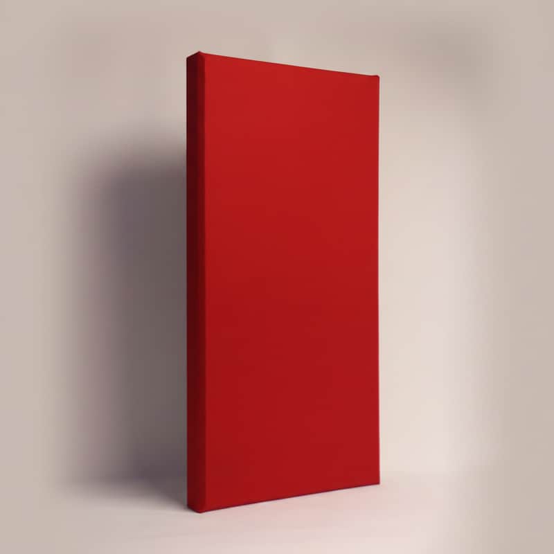 Beveled Acoustic Wall Panel | Cool Red | Professional Sound Absorbing Panel | Recording Studio, Home Studio, Mixing Room, Podcast Studio, Home Theater, Listening Room, Broadcast Studio, Streaming Room, Office & Vocal Booth | Made in USA image 1