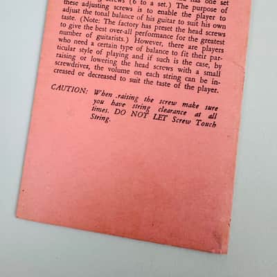 Gretsch Vintage Hilo'Tron Tri-Fold Tag '50s-'60s - Pink image 2