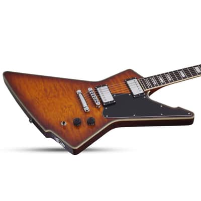 Schecter E-1 Custom Special Edition Guitar - Vintage Sunburst image 3