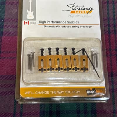 Graph Tech String Saver Classic Strat & Tele Saddles - Gold image 1