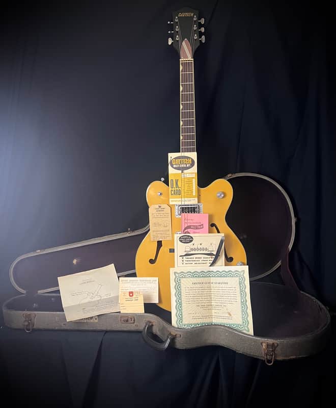 Vintage 1968 Gretsch 6105 Rally - Bamboo Yellow Copper Mist image 1