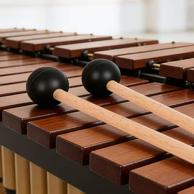 Drum Mallets Kit – 4 Pairs (Felt Timpani, Rubber, Marimba, 5A Drumsticks), Percussion Instrument Beginner Accessories for Steel Drum, Bass Drum, Glockenspiel, Xylophone Mallet image 3