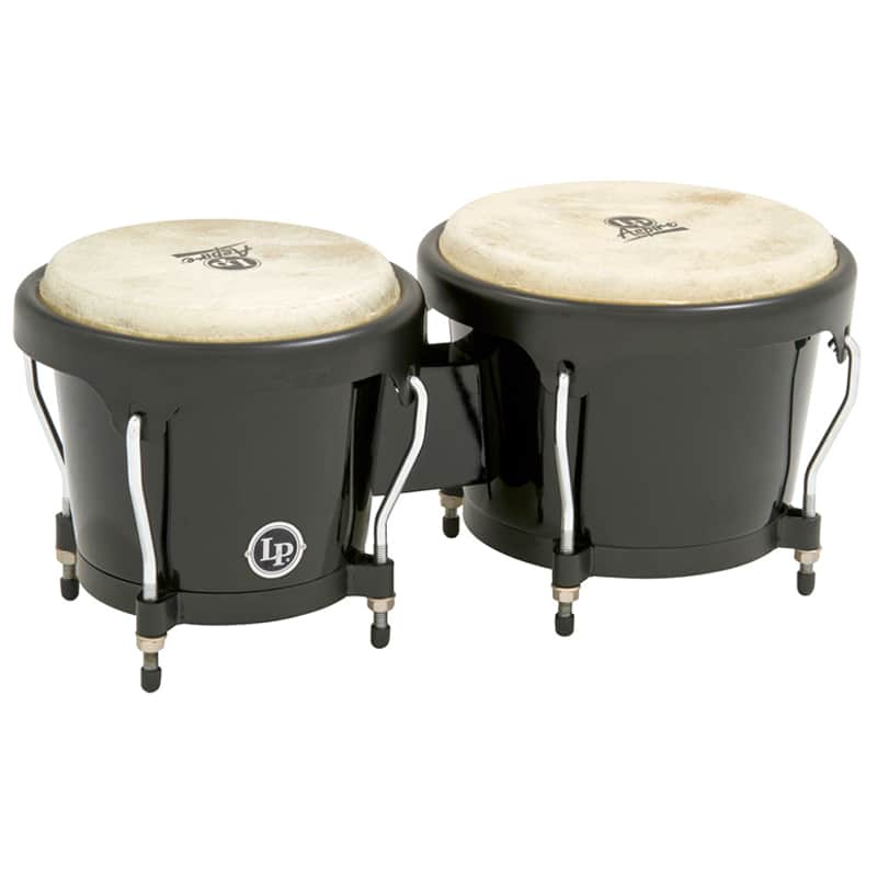LP Aspire Fiberglass Bongos, Black image 1
