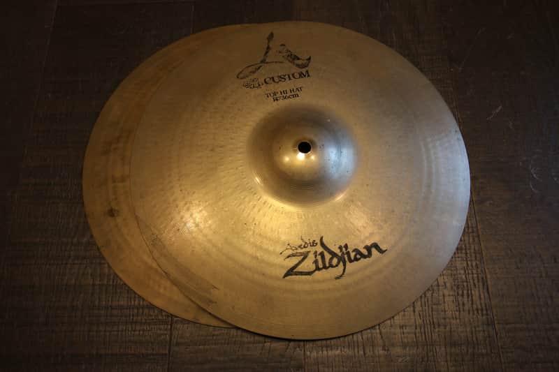 Zildjian 14" A Custom Hi-Hat Cymbals (Pair) 1991 - Present - Brilliant image 1
