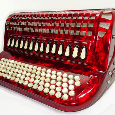 Perfect Excelsior 120 Bass Button Accordion, made in Italy, C System, Double Cassotto, 2538, includes Straps and Hard Case, Professional Accordian! image 8