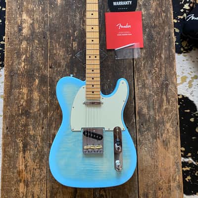 Fender Japan Limited Edition Domestic Only FSR Hybrid II Telecaster Flame Celeste Blue 2024 Collection image 14