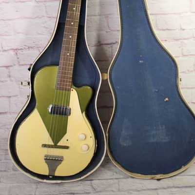 👀Vintage 1955 Kay K-136 "Peanut" Art Deco 2 Tone Metallic Green/ White w/ OHC image 1