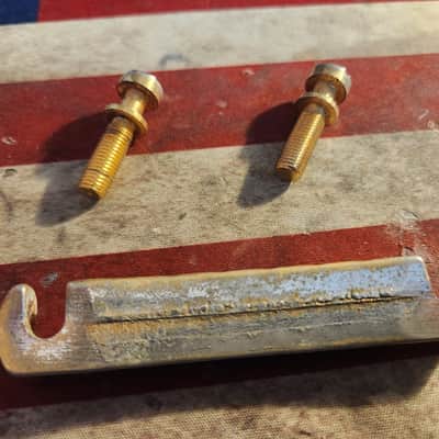 Vintage Gibson Lightweight Tailpiece Late 1960s Worn Gold image 2