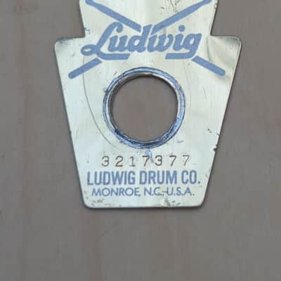 Ludwig Large Keystone Monroe Badge Late 80s to 90s - Brass image 1