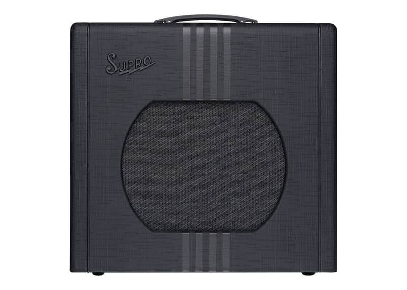 Supro Delta King 12 15 Watt 1 x 12" Tube Combo Amp - Black with Black Stripes image 1