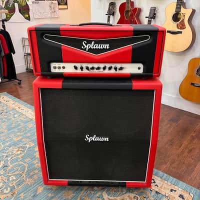 Splawn Pro Stock 100 "Marshall Super Lead" Style 100-watt Amp Head- Red image 12
