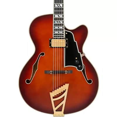 D'Angelico Excel 16 Hollowbody Electric Guitar With Seymour Duncan DA-59 Humbucker Amaretto Burst image 6